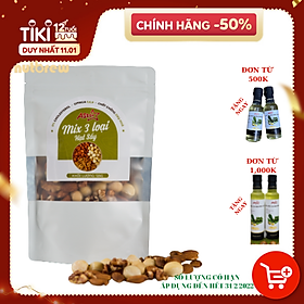 HẠT DINH DƯỠNG MIX 3 LOẠI HẠT SẤY ASTAR Mắc Ca, Óc Chó, Hạnh Nhân Túi 125gr