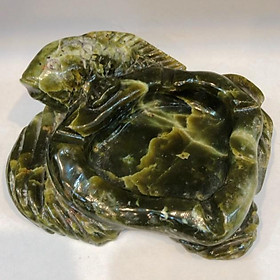 Mua Gạt tàn đá tự nhiên tạo hình cá đá ngọc  dài 18cm nặng 1.5 kg