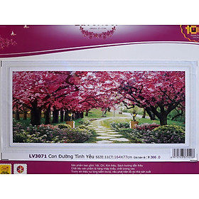 Tranh thêu chữ thập con đường tình yêu LV3071 - 164 x 77 cm - chưa thêu