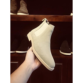 Giày chelsea boots da bò lộn màu tan AG3T Handmade thủ công tại Việt Nam