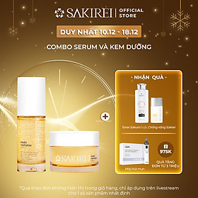 Combo Serum NMN và Kem dưỡng phục hồi da Sakirei NMN Revitalize từ Nhật Bản