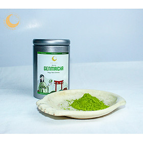 Hộp Bột Trà Xanh Gạo Lứt Nhật Bản Genmaicha Moonstar 25g Nguyên Chất Nhập Khẩu Nhật Bản