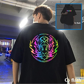 Áo Tay Lỡ Unisex Phản Quang Đa Sắc Mãnh Hổ Thiết Kế
