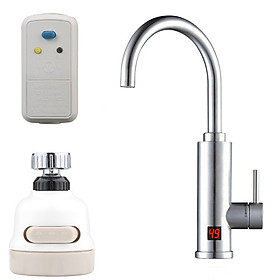 Mua Máy làm nóng nước trực tiếp tại vòi Qwater IN-01 bằng inox kèm ổ điện chống giật và đầu tăng áp 3 chế độ