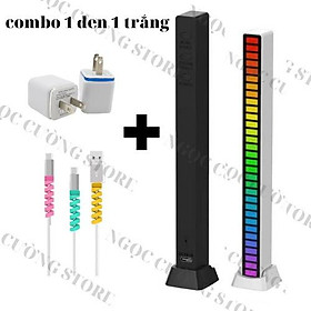Mua Thanh đèn led rgb nháy theo nhạc 16 TRIỆU MÀU ĐIỀU KHIỂN BẰNG APP TẶNG SẠC  đèn trang trí decor phòng cảm biến âm thanh
