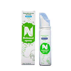 Nước muối ưu trương xịt mũi Nebusal Spray Baby 2,3% hết ngạt mũi