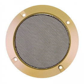 2X 4inch Car Home Speaker Cover Decorative Circle Metal Mesh Grille Gold