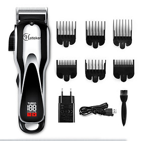 HATTEKER Professional barber clippers cordless Rechargeable Electric Hair Trimmer TURBO Men Haircut Machine