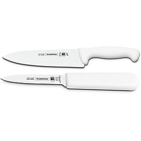 Bộ 2 dao bếp cán kháng khuẩn Tramontina Prof 10cm - 21cm