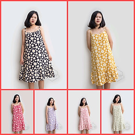 ĐẦM MẶC NHÀ 2 DÂY CÚC HỌA MI SIÊU HOT DƯỚI 65KG VẢI LỤA SLIK SIÊU MÁT BÊN ĐẸP (HÀNG SHOP MAY VÀ HÌNH SHOP TỰ CHỤP) BAO ĐỔI TRẢ NẾU SẢN PHẨM CÓ LỖI