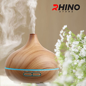 Máy phun sương tạo ẩm lớn Rhino H403 400ml, tích hợp đèn ngủ, điều khiển từ xa - Hàng chính hãng