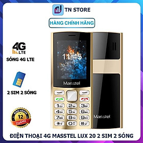 Điện Thoại 4G Masstel Lux 20 - 2 Sim 2 Sóng - Sóng 4G Hd Call - Loa To Rõ - Hàng Chính Hãng - Bảo Hành 12 Tháng