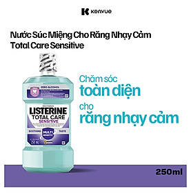 Nước súc miệng cho răng nhạy cảm Listerine Total Care Sensitive Soothing Taste - Dung tích 250ml - 750ml