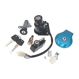 Ignition Switch Fuel Gas Cap Seat Lock Key Set for  Virago XV535
