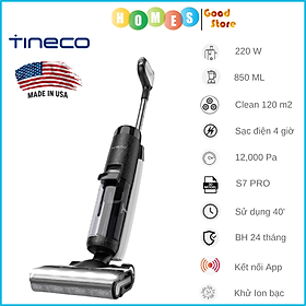 Mua Máy Hút Bụi Lau Sàn Khô Uớt TINECO Floor One S7 PRO Bản Quôc Tế Tự Giặt Giẻ  Diệt Khuẩn  Sấy Khô Tự Động Thương Hiệu Mỹ Lực Hút 15 000 Pa  Công Suất 220 W - Hàng Nhập Khẩu