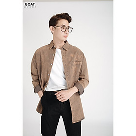 Áo Sơ Mi Nam Có Túi In Chữ GOAT MENSWEAR