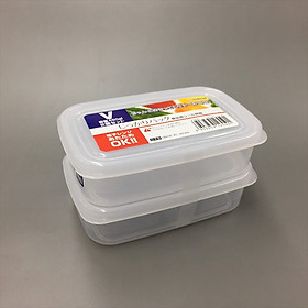 Bộ 02 hộp đựng thực phẩm nhựa PP cao cấp 450mL - Hàng nội địa Nhật
