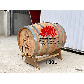 Mua Thùng rượu gỗ sồi 100 lít  thùng ngâm rượu gỗ sồi 100l