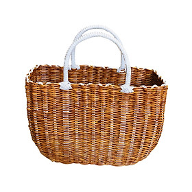 Handwoven Basket Vegetable Storage Basket for Bedroom Camping Closet