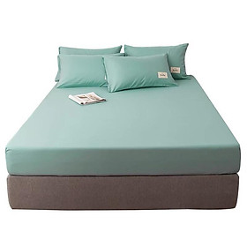 Bộ 4 Món Ga Gối Cotton Tici Xuất Nhập 100% Êm Ái Mềm Mại Cao Cấp Lan Phạm Bedding - Xanh Ngọc