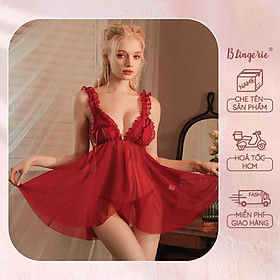 Váy Ngủ Ren Xẻ Tà - B.Lingerie