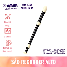 Sáo dọc Recorder Soprano YAMAHA YRS-302BIII kèm túi đựng, dụng cụ vệ sinh, kem bôi khớp nối - Nốt thổi Baroque, tiêu chuẩn giáo dục quốc tế