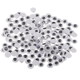 2x Googly Wiggle Eyes with Self-Adhesive, Round Wobbly Eyes Sticker Multi Sizes for DIY Craft Scrapbooking Decorations