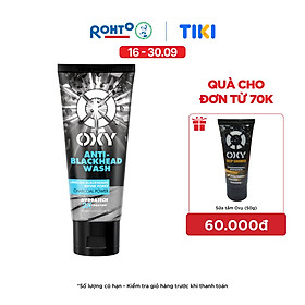 Sữa rửa mặt cho nam Oxy sạch tế bào chết, giảm mụn đầu đen, dạng kem Oxy Anti-Blackhead Wash 100g