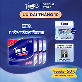 Khăn Giấy Bỏ Túi Cao Cấp Tempo Petit (18 Gói/Lốc) - 4 lớp bền dai, an toàn cho da - Thương hiệu Đức