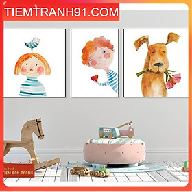 Tranh treo tường - Bộ 3 bức canvas tổng hợp 25 , tranh canvas giá rẻ