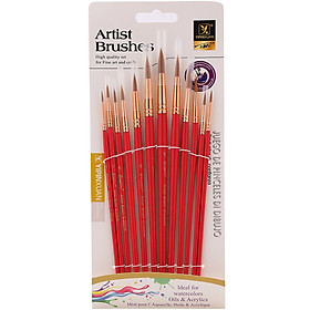 Bộ 12 Cây Cọ Nhọn 2020R - Màu Ngẫu Nhiên