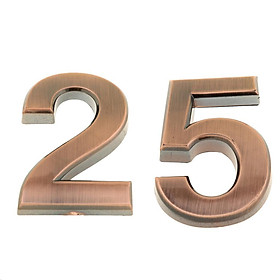 2x 3D Plastic Self-Adhesive House Hotel Door Number Sticky Numeric Digit 2,5