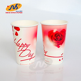 Ly giấy 16oz/472ml - lốc 50 ly giấy có họa tiết