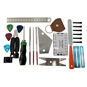 24PCS Guitar Repairing Kit Guitar Care Kit Maintenance Tool Set