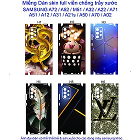 Miếng Dán Skin mặt lưng full viền dành cho SAMSUNG A72 / A52 / A32 / M51 / A71 / A51 / A31 / A21s / A12 / A22 / A02 / A50 /A70