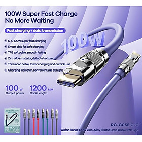 Mua Cáp Sạc Nhanh Remax RC-C055 Type-C To Type-C  Output 100W  Dây 1.2M Siêu Bền - Hàng Chính Hãng