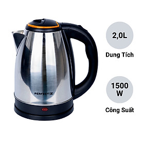 Ấm Đun Siêu Tốc PF-B2 2L Công Suất 1500W Chất Liệu Inox 304, An Toàn, Siêu Tiết Kiệm Điện