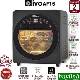 Mua Nồi chiên không dầu đa năng Olivo AF15 - 15 lít - 16 chức năng - Hàng Chính hãng