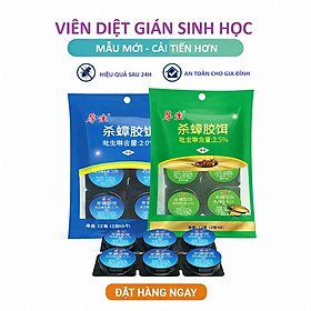 Bộ 6 Viên Mồi Diệt Gián, Thuốc Diệt Côn Trùng Sinh Học Không Độc Hại Dùng Trong Nhà Bếp, Hộ Gia Đình