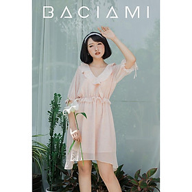 Baciami-Đầm Voan Hoa Eo Thun