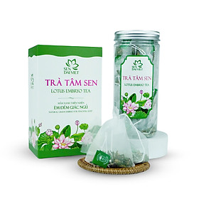 Trà Tâm Sen Thượng Hạng - 100% Tâm Sen, Giấc Ngủ Ngon, Tốt Sức Khỏe- Sen Đại Việt- Hộp 20 túi