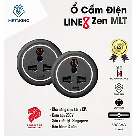 Ổ Cắm Điện Line8 Zen MLT - Body Màu Đen - Chuẩn Quốc Tế - Chính hãng