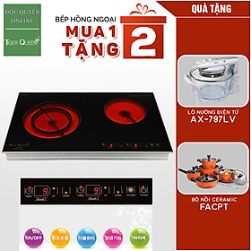 Mua Bếp đôi hồng ngoại Tiger Queen SQ-350T - Tặng Bộ nồi nhà bếp PN FACPT và Lò nướng điện Tiger Queen AX-797LV - Hàng chính hãng