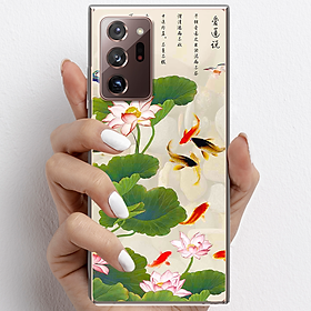 Ốp lưng cho Samsung Galaxy Note 20 Ultra nhựa TPU mẫu Hoa sen cá