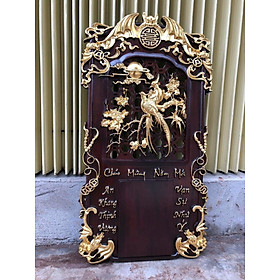 Mua Đốc lịch chim hoa thiếp vàng gỗ gụ