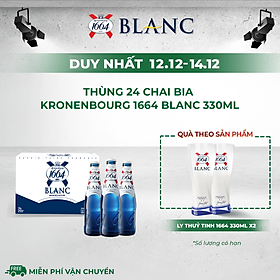 Thùng 24 Chai bia Kronenbourg 1664 Blanc 330ml