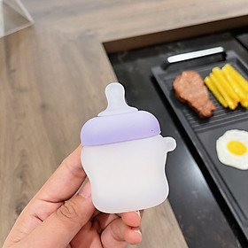 Case Airpods 1/ Airpod 2 Cao Cấp - Ốp Bảo Vệ Dành Cho Airpods 1 / Airpods 2 - Bình Sữa Nắp Tím
