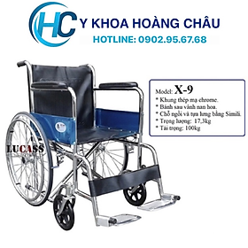 Xe Lăn Tay Vải Da Simili Lucass X-9 Xe lăn Lucass X9  Tiêu Chuẩn Mỹ