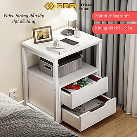 Mua Kệ tủ đầu giường phong cách CHÂU ÂU ANA  có 2 ngăn kéo đựng đồ  khung sắt sơn tĩnh điện cao cấp - KDG01