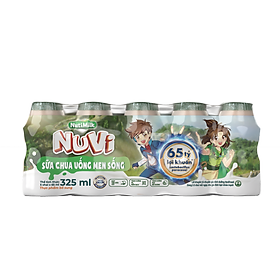 Nuti Lốc 5 Chai Sữa Chua Uống Men Sống L5.SCUNTTI NUTIFOOD